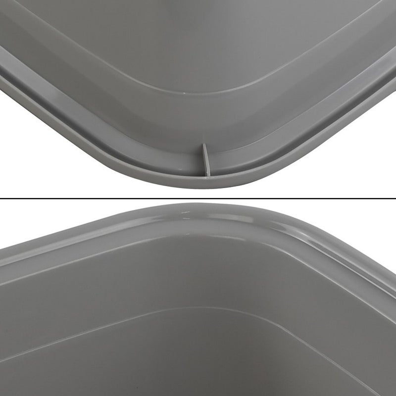 Begale 16 Quart Rectangular Plastic Wash Basins, 4-Pack Dish Pan, Gray - Image 3
